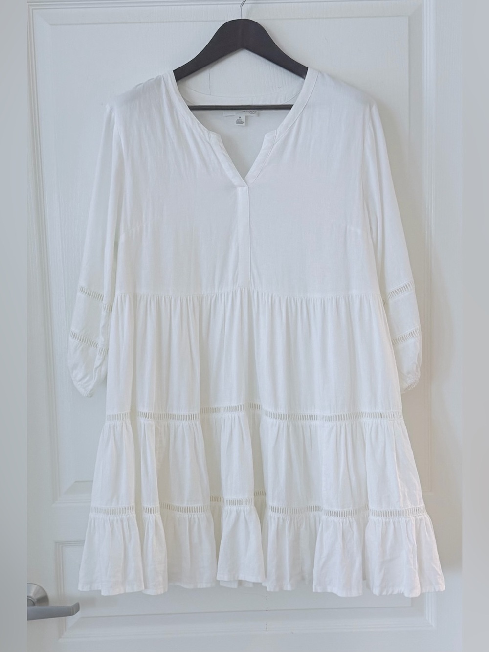 Treasure & Bond White Tiered Tunic Blouse
